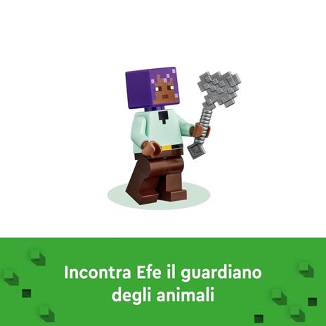 LEGO Minecraft 21253 Il Santuario degli Animali Giocattolo per Bambini e Fan di 7+ Anni con Bioma delle Pianure e Personaggi - 4