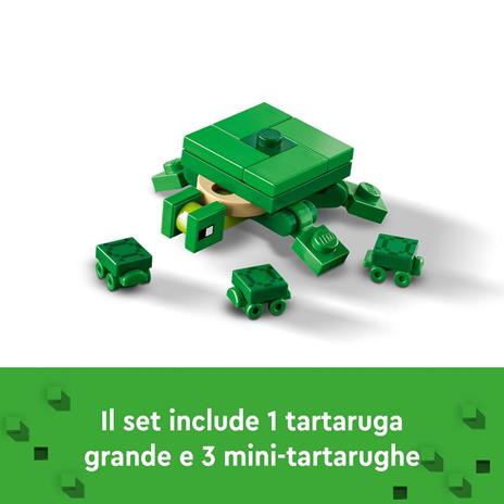 LEGO Minecraft 21254 Beach House della Tartaruga Casa Giocattolo da Costruire per Bambini di 8+ Anni con Personaggi e Animali - 6