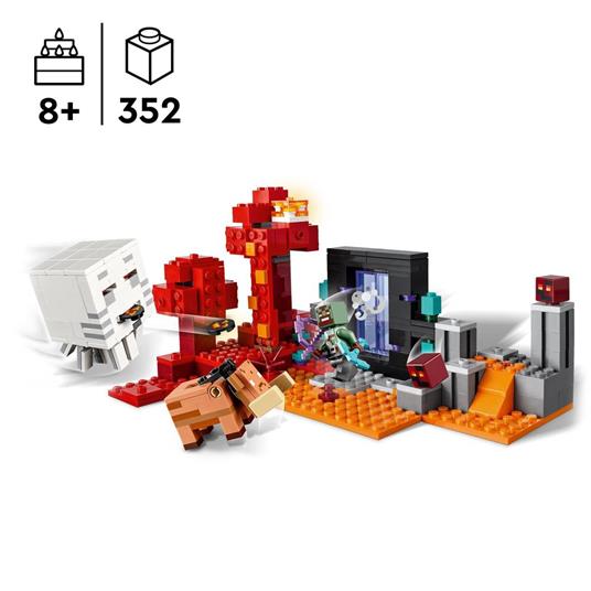 LEGO Minecraft 21256 La Casa-Rana Giocattolo da Costruire per Bambini di 8+  Anni con Personaggi Mob e Animali del Videogioco - LEGO - Minecraft - TV &  Movies - Giocattoli