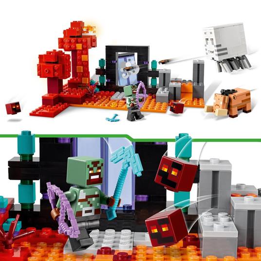 LEGO Minecraft 21255 Agguato nel Portale del Nether, Gioco per Bambini di 8+  Anni, Set con Scene di Battaglia e Personaggi - LEGO - Minecraft - TV &  Movies - Giocattoli