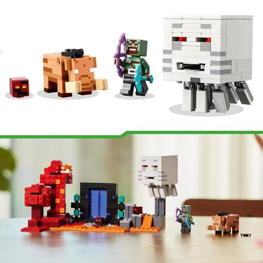 LEGO Minecraft 21255 Agguato nel Portale del Nether, Gioco per Bambini di 8+  Anni, Set con Scene di Battaglia e Personaggi - LEGO - Minecraft - TV &  Movies - Giocattoli