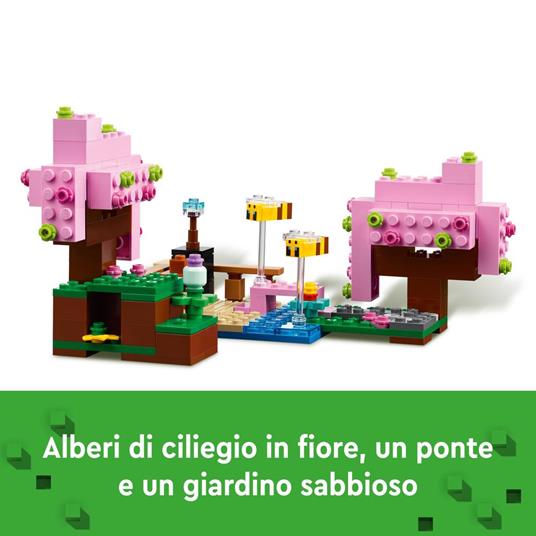 LEGO Minecraft 21260 Il Giardino del Ciliegio in Fiore, Modello di Bioma con 1 Personaggio e Animali, Giochi per Bambini 8+ - 3