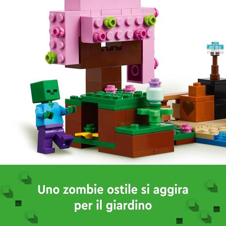 LEGO Minecraft 21260 Il Giardino del Ciliegio in Fiore, Modello di Bioma con 1 Personaggio e Animali, Giochi per Bambini 8+ - 6