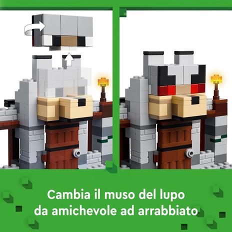 LEGO Minecraft 21261 Il Castello del Lupo Giocattolo da Costruire con Personaggi e Animali, Giochi di Ruolo per Bambini 8+ - 4