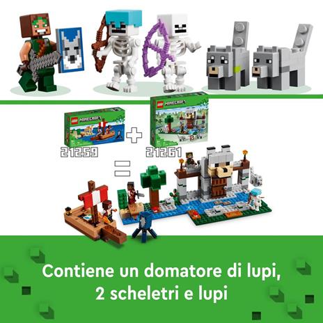 LEGO Minecraft 21261 Il Castello del Lupo Giocattolo da Costruire con Personaggi e Animali, Giochi di Ruolo per Bambini 8+ - 6