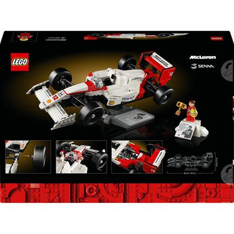 LEGO Icons 10330 McLaren MP4/4 e Ayrton Senna, Modellino da Costruire di Auto da Corsa F1 con Minifigure, Regalo per Adulti - 9