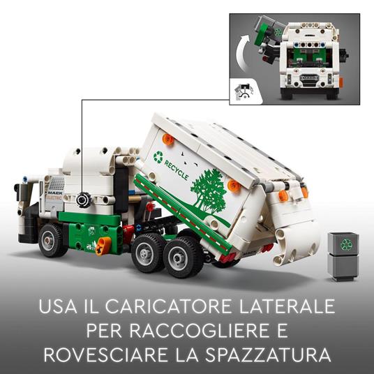 LEGO Technic 42167 Camion della Spazzatura Mack LR Electric, Veicolo Giocattolo Raccolta Rifiuti, Gioco per Bambini 8+ Anni - 3