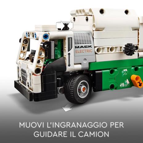 LEGO Technic 42167 Camion della Spazzatura Mack LR Electric, Veicolo Giocattolo Raccolta Rifiuti, Gioco per Bambini 8+ Anni - 4