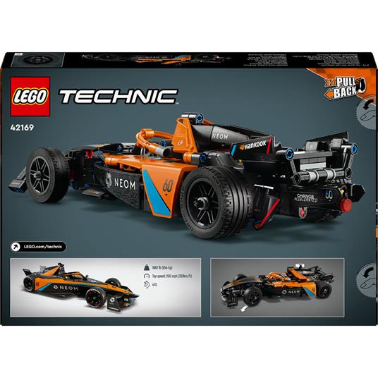 LEGO Technic 42169 NEOM McLaren Formula E Race Car, Macchina Giocattolo per Bambini 9+, Modellino di Auto F1 da Costruire - 9
