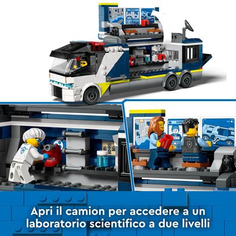 LEGO City 60418 Camion Laboratorio Mobile della Polizia, Giocattolo per Bambini di 7+ Anni con Quad Bike e 5 Minifigure - 3