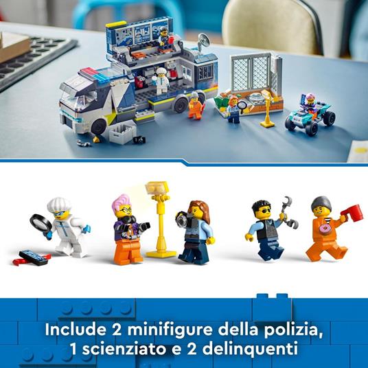 LEGO City 60418 Camion Laboratorio Mobile della Polizia, Giocattolo per Bambini di 7+ Anni con Quad Bike e 5 Minifigure - 5
