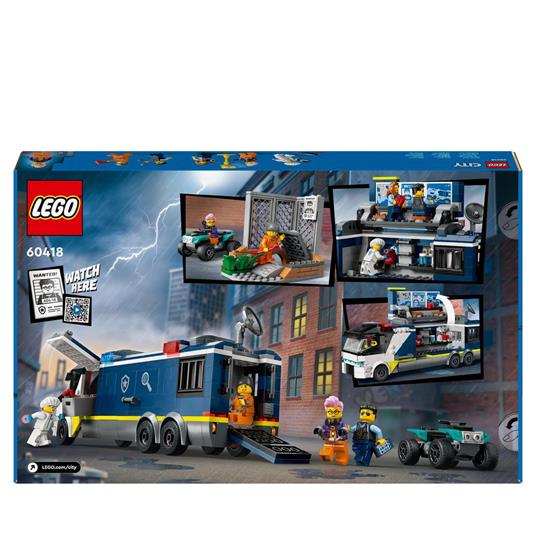 LEGO City 60418 Camion Laboratorio Mobile della Polizia, Giocattolo per Bambini di 7+ Anni con Quad Bike e 5 Minifigure - 7