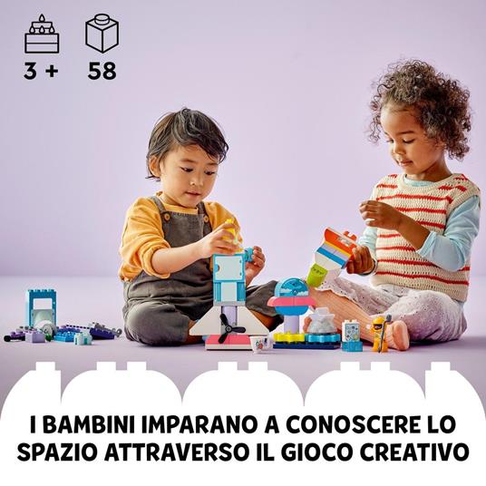 LEGO DUPLO 10422 Avventura dello Space Shuttle 3 in 1, Astronave Giocattolo Didattica, Gioco Educativo per Bambini di 3+ Anni - 2