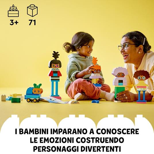 LEGO DUPLO 10423 Persone da Costruire con Grandi Emozioni, Gioco per Bambini 3+ Anni in su con 71 mattoncini e 5 Personaggi - 2