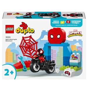 Giocattolo LEGO DUPLO Marvel 10424 L’Avventura in Moto di Spin, Gioco Educativo per Bambini 2+ con Moto Gicattolo, Set Serie TV Spidey LEGO