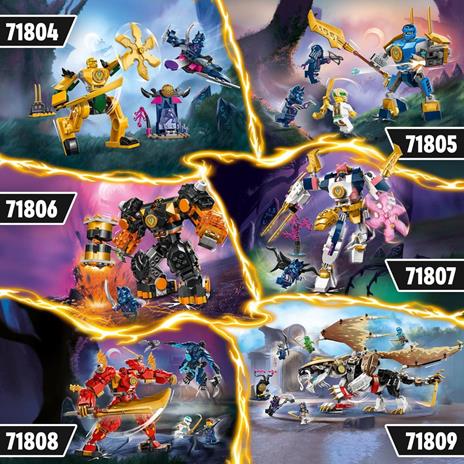 LEGO NINJAGO 71807 Mech Elemento Tech di Sora Giochi per Bambini 7+ Anni Action Figure Snodabile e 2 Minifigure Regalo Ninja - 6