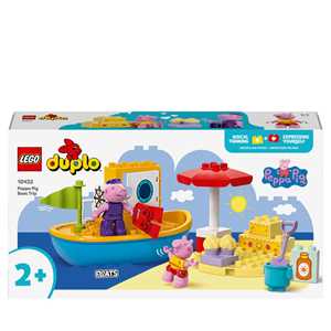 Giocattolo LEGO DUPLO 10432 Viaggio in Barca di Peppa Pig, Giochi Educativi per Bambini 2+ con 2 Personaggi, Idea Regalo di Compleanno LEGO