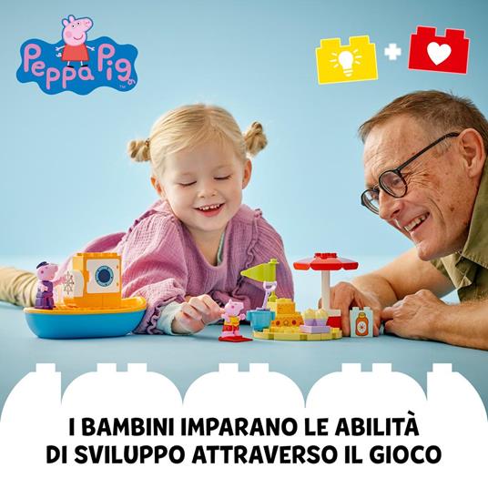 LEGO DUPLO 10432 Viaggio in Barca di Peppa Pig, Giochi Educativi per Bambini 2+ con 2 Personaggi, Idea Regalo di Compleanno - 3