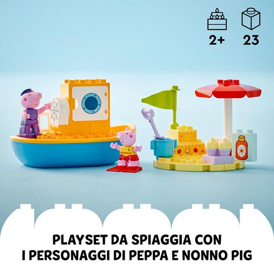 LEGO DUPLO 10432 Viaggio in Barca di Peppa Pig, Giochi Educativi per Bambini 2+ con 2 Personaggi, Idea Regalo di Compleanno - 5