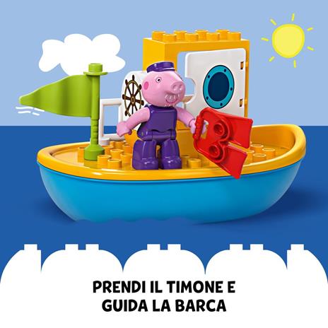 LEGO DUPLO 10432 Viaggio in Barca di Peppa Pig, Giochi Educativi per Bambini 2+ con 2 Personaggi, Idea Regalo di Compleanno - 6