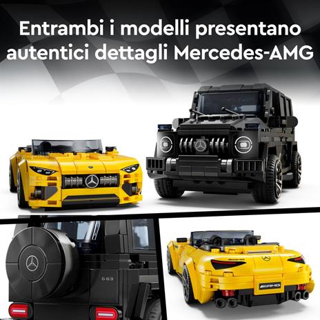 LEGO Speed Champions 76924 Mercedes-AMG G 63 e Mercedes-AMG SL 63, 2 Macchine Giocattolo da Costruire, Auto per Bambini 10+ - 3