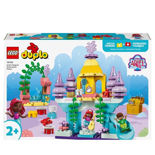 LEGO DUPLO Disney 10435 Il Magico Palazzo Sottomarino di Ariel, Giochi per Bambini 2+, Castello Giocattolo della Sirenetta