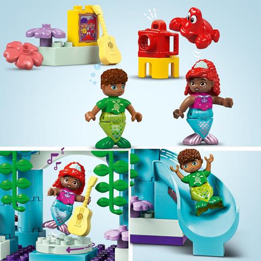 LEGO DUPLO Disney 10435 Il Magico Palazzo Sottomarino di Ariel, Giochi per Bambini 2+, Castello Giocattolo della Sirenetta - 4