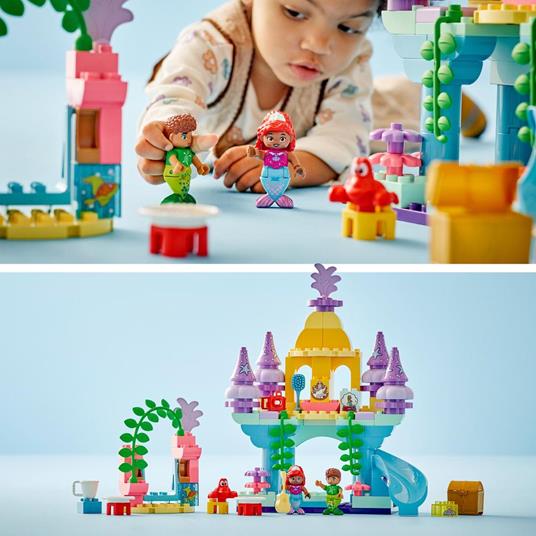 LEGO DUPLO Disney 10435 Il Magico Palazzo Sottomarino di Ariel, Giochi per Bambini 2+, Castello Giocattolo della Sirenetta - 6