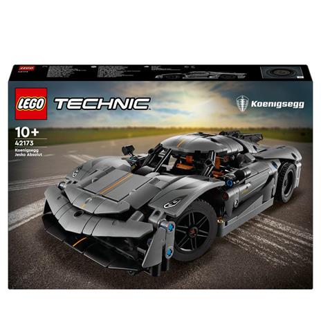 LEGO Technic 42173 Hypercar Koenigsegg Jesko Absolut Grigia, Modellino di Auto da Costruire, Macchina Giocattolo Bambini 10+