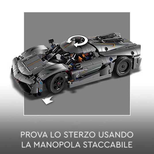 LEGO Technic 42173 Hypercar Koenigsegg Jesko Absolut Grigia, Modellino di Auto da Costruire, Macchina Giocattolo Bambini 10+ - 4