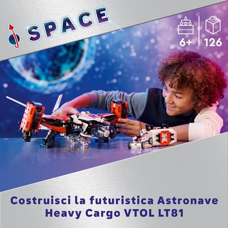LEGO Technic 42181 Astronave Heavy Cargo VTOL LT81 Giochi per Bambini 10+ Aereo Spaziele Giocattolo da Costruire con Funzioni - 2