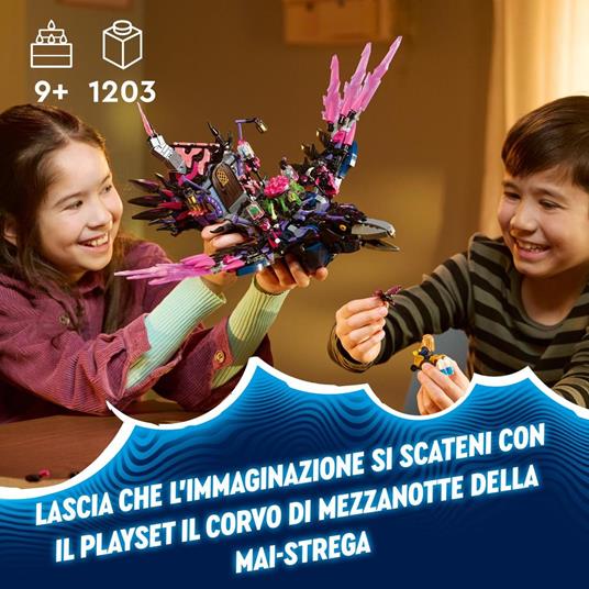 LEGO DREAMZzz 71478 Corvo di Mezzanotte della Mai-Strega, Giocattolo Trasformabile in Casa o Ragno, Giochi per Bambini 9+ - 2