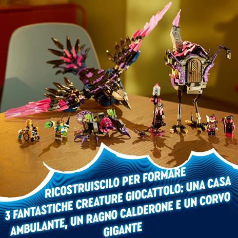 LEGO DREAMZzz 71478 Corvo di Mezzanotte della Mai-Strega, Giocattolo Trasformabile in Casa o Ragno, Giochi per Bambini 9+ - 5