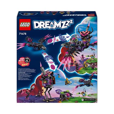 LEGO DREAMZzz 71478 Corvo di Mezzanotte della Mai-Strega, Giocattolo Trasformabile in Casa o Ragno, Giochi per Bambini 9+ - 10