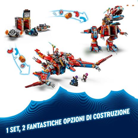 LEGO DREAMZzz 71484 Dinosauro Robot C-Rex di Cooper, Action Figure di T.Rex Giocattolo Trasformabile, Giochi per Bambini 9+ - 3