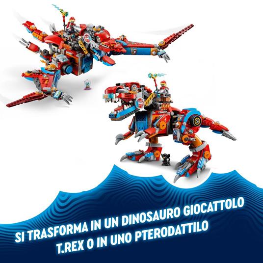 LEGO DREAMZzz 71484 Dinosauro Robot C-Rex di Cooper, Action Figure di T.Rex Giocattolo Trasformabile, Giochi per Bambini 9+ - 4