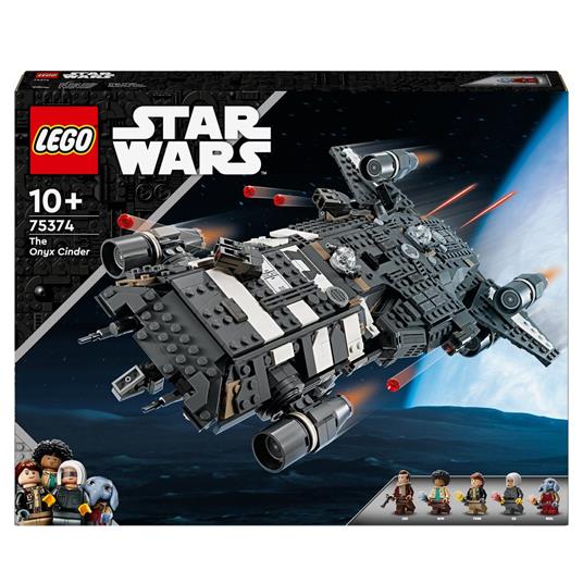 LEGO Star Wars 75374 Onyx Cinder, Astronave Giocattolo dalla Serie TV Skeleton Crew, Giochi per Bambini 10+ con 5 Minifigure