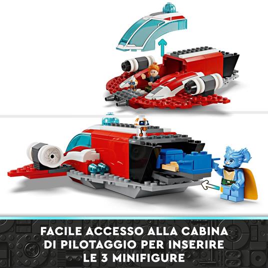 LEGO Star Wars 75384 The Crimson Firehawk Starter Set con Astronave Giocattolo Speeder Bike e 3 Personaggi Regalo Bambini 4+ - 5