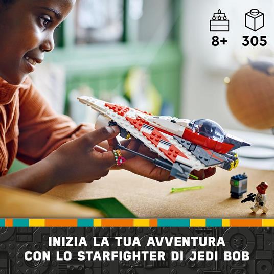 LEGO Star Wars 75388 Starfighter di Jedi Bob, Astronave Giocattolo da Costruire con 2 Minifigure, Giochi per Bambini 8+ - 2