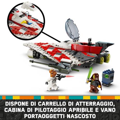 LEGO Star Wars 75388 Starfighter di Jedi Bob, Astronave Giocattolo da Costruire con 2 Minifigure, Giochi per Bambini 8+ - 4