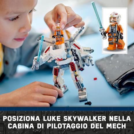 LEGO Star Wars 75390 Mech X-Wing di Luke Skywalker, Veicolo Robot Giocattolo, Giochi Bambini 6+, Piccolo Regalo da Collezione - 3