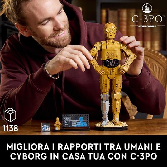 LEGO Star Wars 75398 C-3PO, Modellino di Droide da Costruire per Adulti da Collezione, Idea Regalo per Uomo, Donna, Lui o Lei - 2