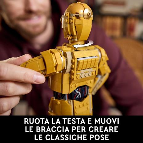 LEGO Star Wars 75398 C-3PO, Modellino di Droide da Costruire per Adulti da Collezione, Idea Regalo per Uomo, Donna, Lui o Lei - 3