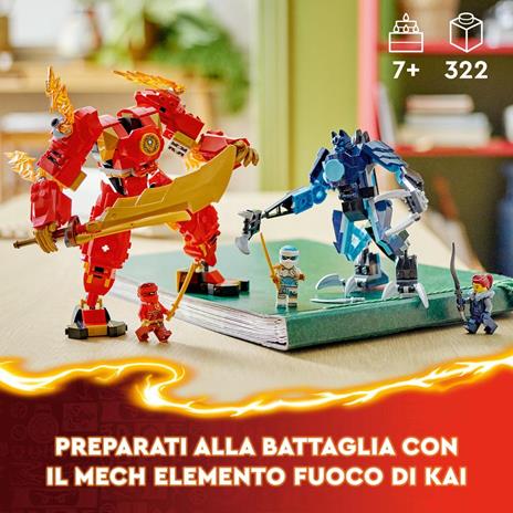 LEGO NINJAGO 71808 Mech Elemento Fuoco di Kai, Giochi per Bambini di 7+ Anni con 2 Action Figure da Costruire e 4 Minifigure - 2