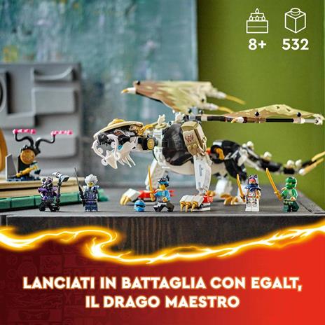 LEGO NINJAGO 71809 Egalt il Drago Maestro, Giocattolo con Action Figure Snodabile, Giochi per Bambini di 8+ con 5 Minifigure - 2