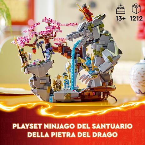 LEGO NINJAGO 71819 Santuario della Pietra del Drago Giocattolo Giochi per Bambini 13+ 6 Minifigure e Campo di Addestramento - 2