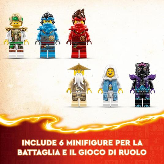 LEGO NINJAGO 71819 Santuario della Pietra del Drago Giocattolo Giochi per Bambini 13+ 6 Minifigure e Campo di Addestramento - 6