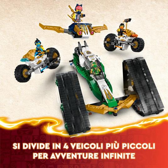 LEGO NINJAGO 71820 Ninja Cingolato del Team Ninja, Veicolo Giocattolo 4 in 1, Giochi d'Avventura per Bambini 9+, Idea Regalo - 3