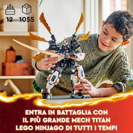 LEGO NINJAGO 71821 Mech Drago Titanio di Cole, Grande Set di Giochi per Bambini 12+ con Spada Giocattolo e 1 Minifigure - 2