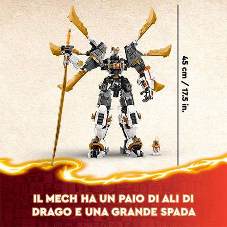 LEGO NINJAGO 71821 Mech Drago Titanio di Cole, Grande Set di Giochi per Bambini 12+ con Spada Giocattolo e 1 Minifigure - 4